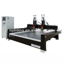 cnc 3d stone engraving machine with two heads